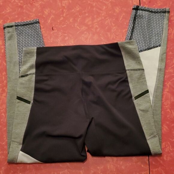 Champion Leggings Black Gray L - Picture 2 of 7